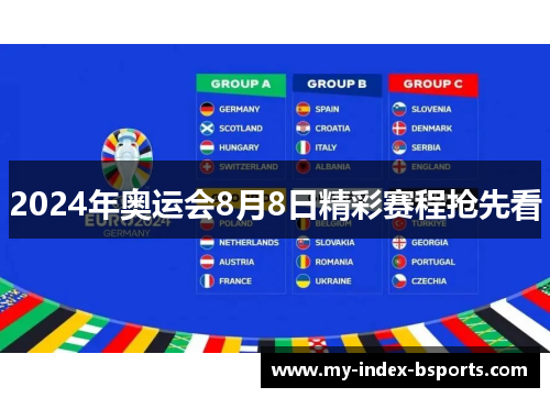 2024年奥运会8月8日精彩赛程抢先看